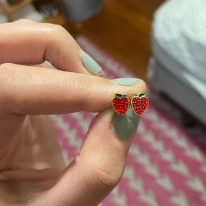 strawberry stud earrings